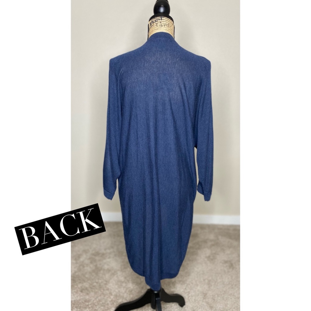 H&M- Blue Dolman Sleeve Cardigan size Large - Picture 3 of 6